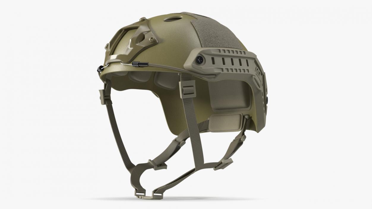 Airsoft Khaki Tactical Helmet 3D model