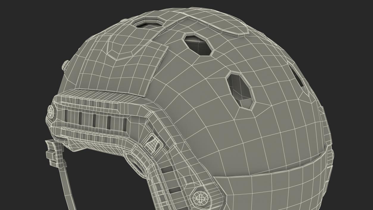 Airsoft Khaki Tactical Helmet 3D model