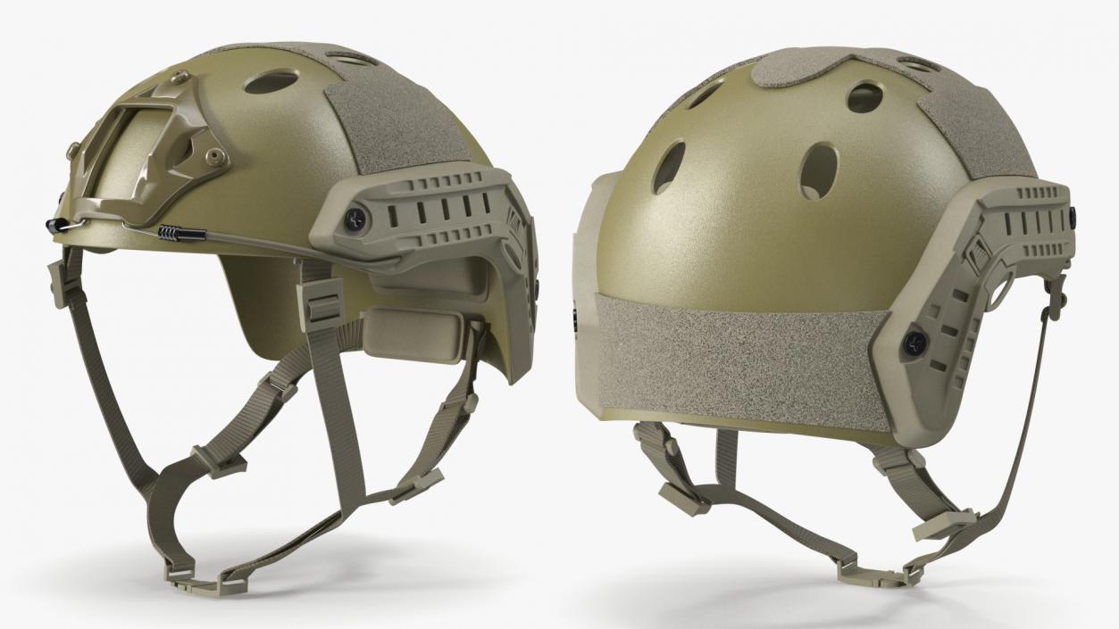 Airsoft Khaki Tactical Helmet 3D model