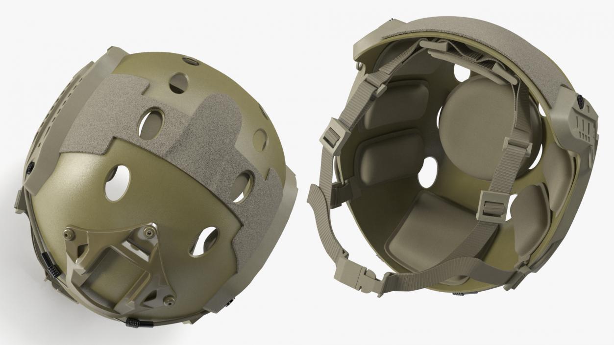 Airsoft Khaki Tactical Helmet 3D model