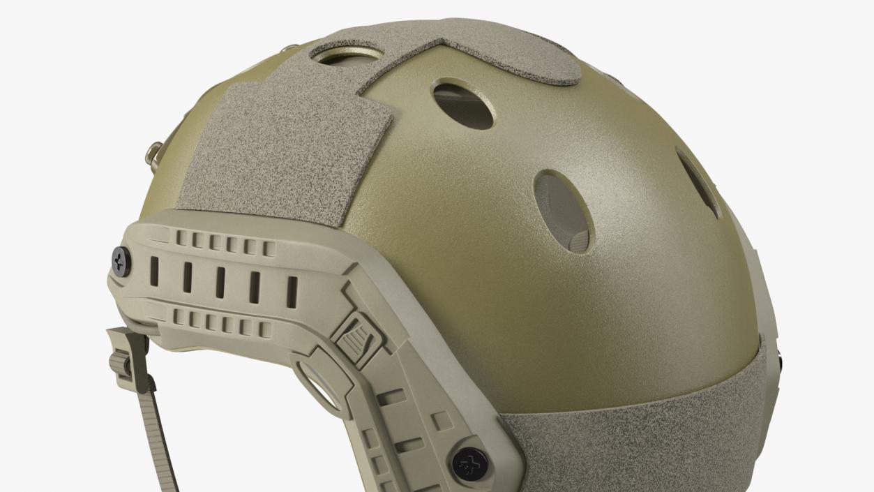 Airsoft Khaki Tactical Helmet 3D model