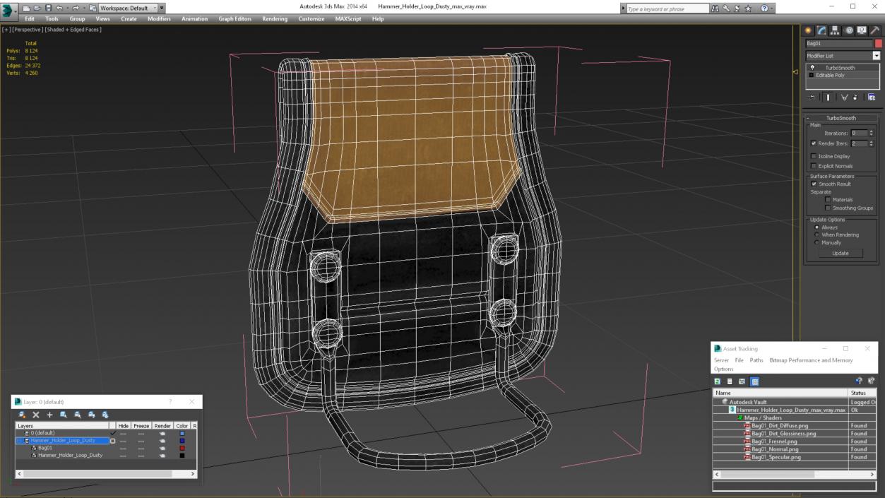 Hammer Holder Loop Dusty 3D model