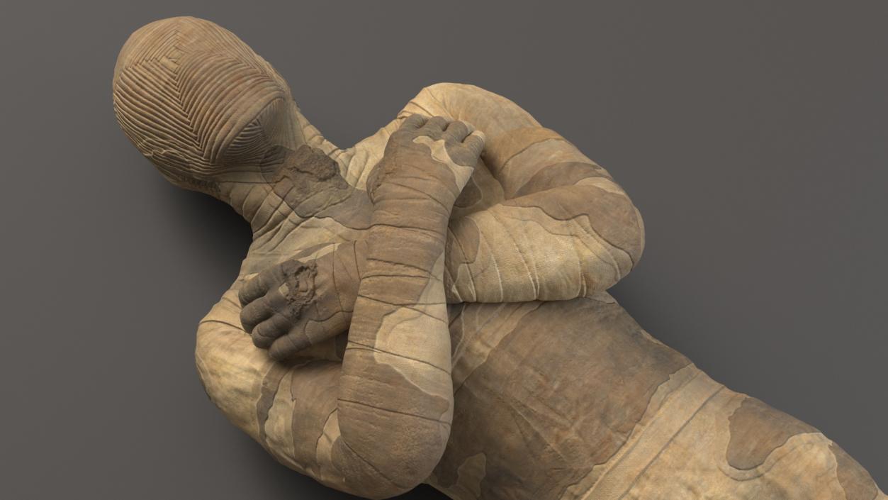 3D model Mummy with Arms Crossed 2