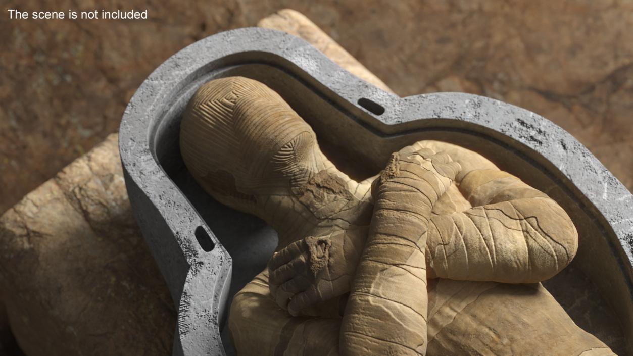 3D model Mummy with Arms Crossed 2