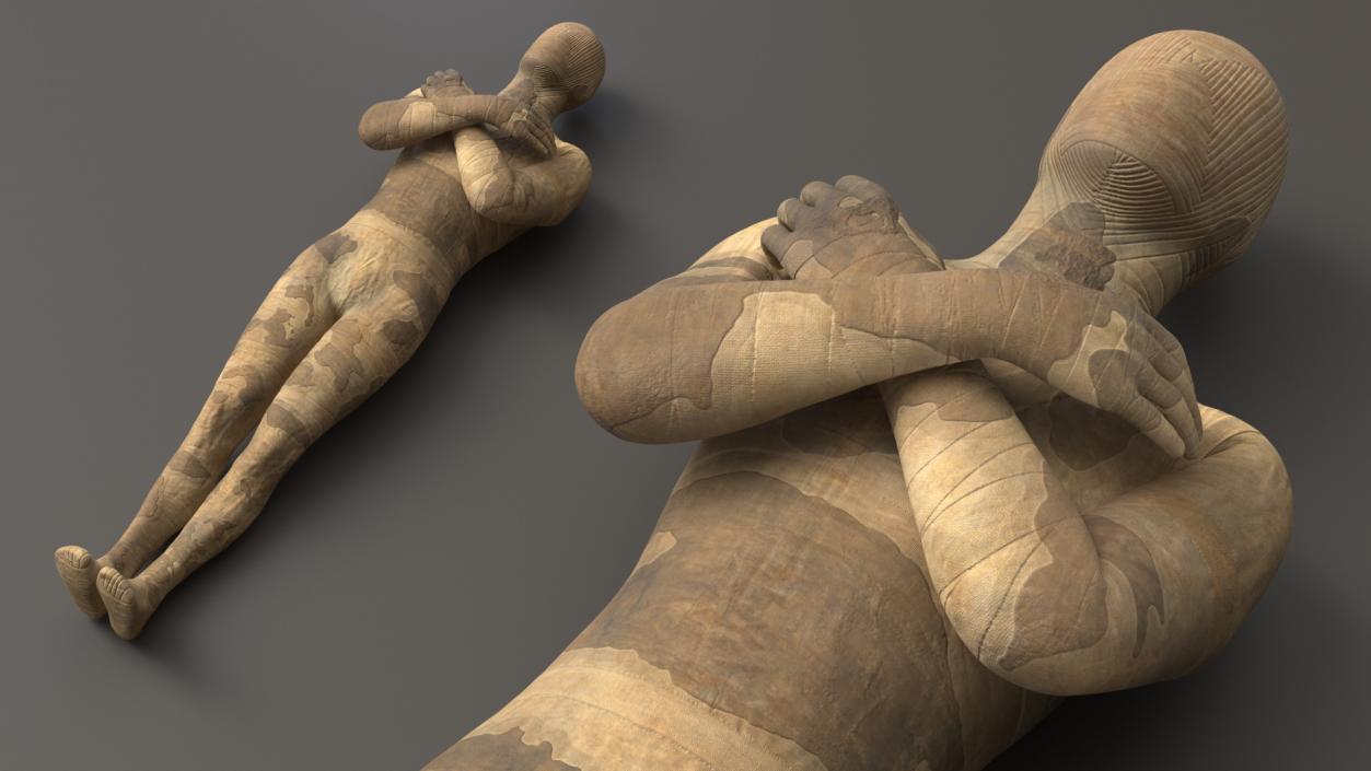 3D model Mummy with Arms Crossed 2