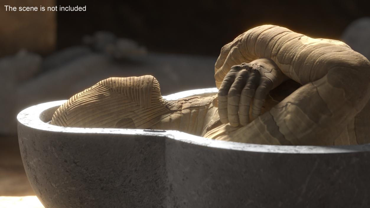 3D model Mummy with Arms Crossed 2