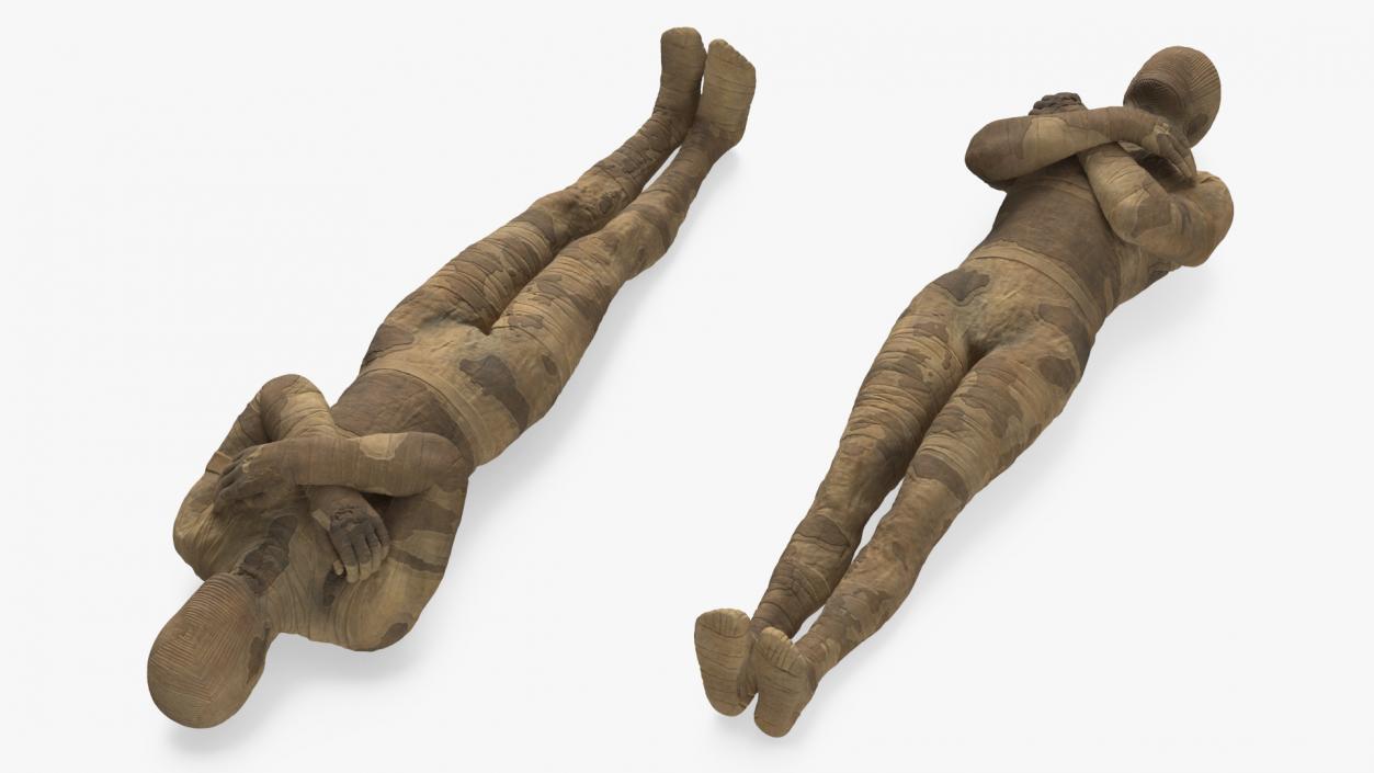 3D model Mummy with Arms Crossed 2