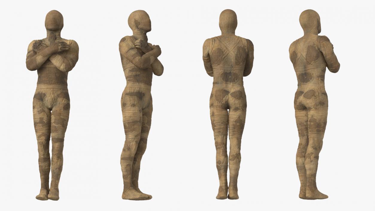 3D model Mummy with Arms Crossed 2