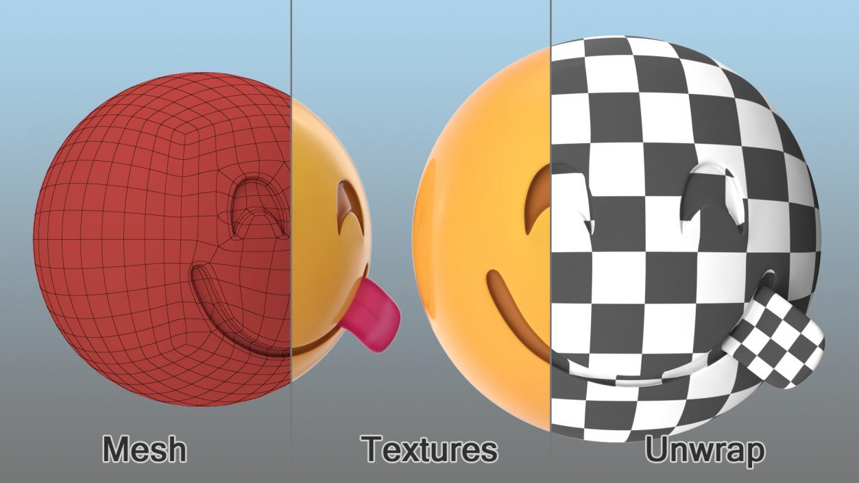 Smiling Emoji Collection 3D model