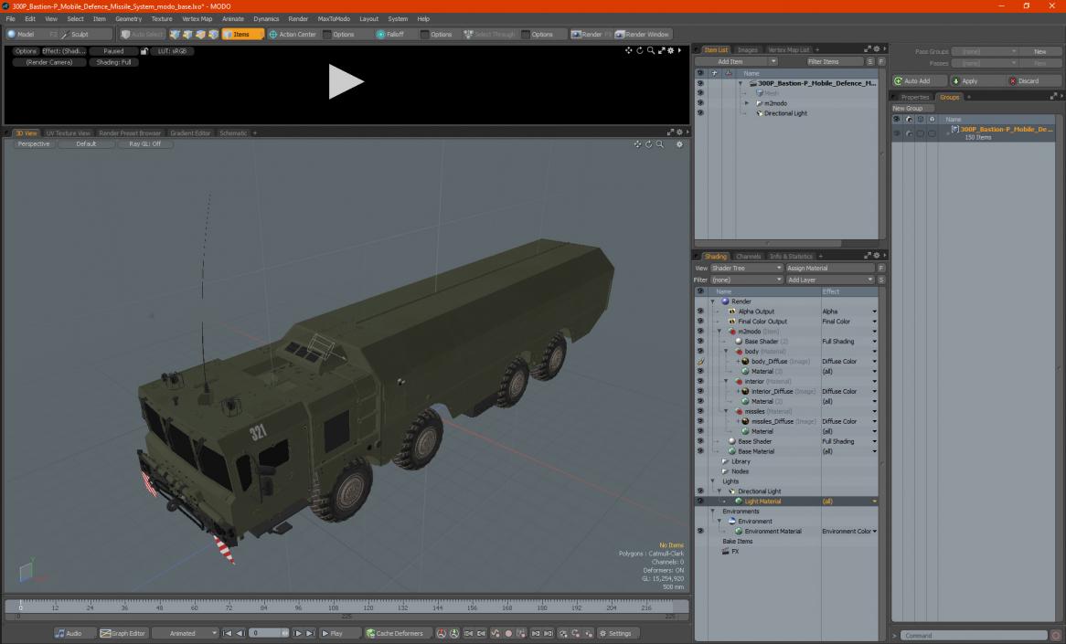 300P Bastion-P Mobile Defence Missile System 3D model