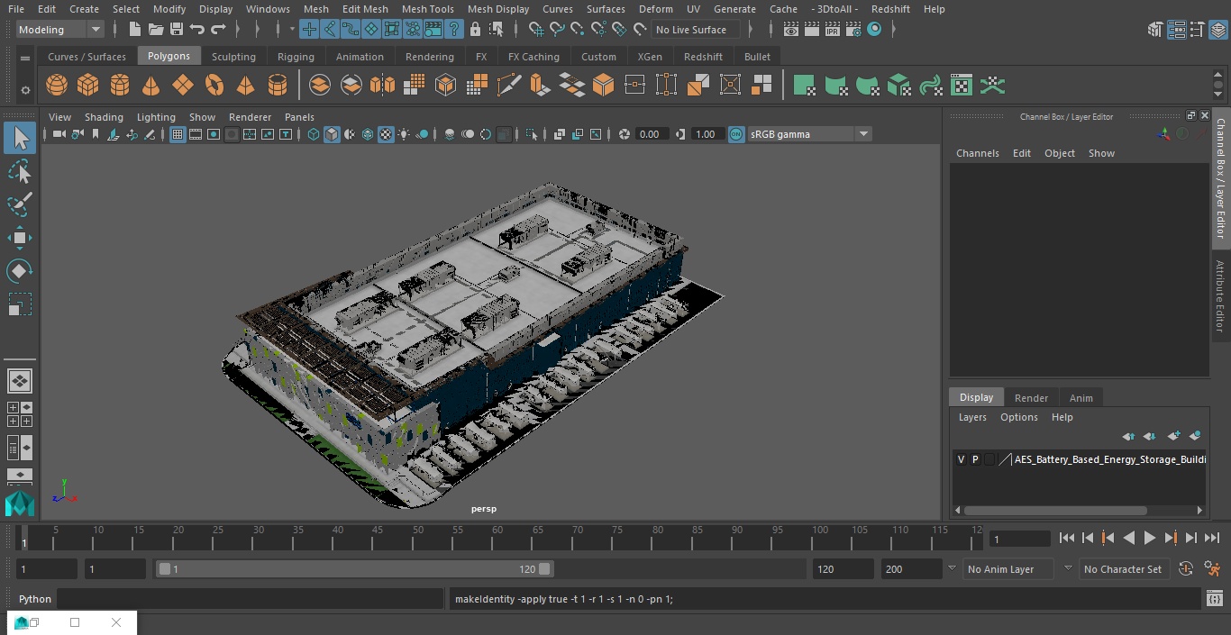 3D AES Battery Based Energy Storage Building