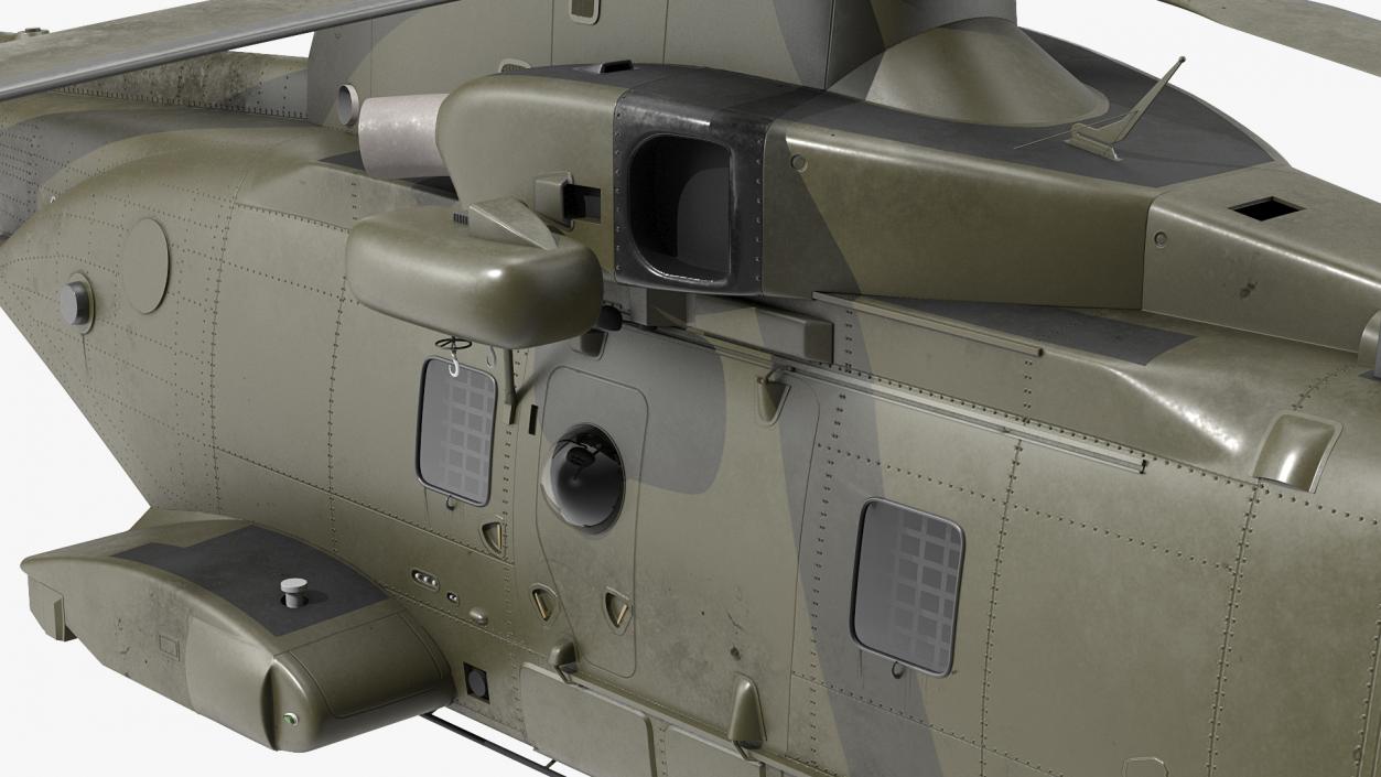 3D Medium Lift Military Helicopter Rigged model