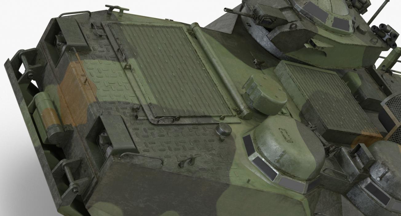 3D model Landing Tracked Vehicle AAV-P7