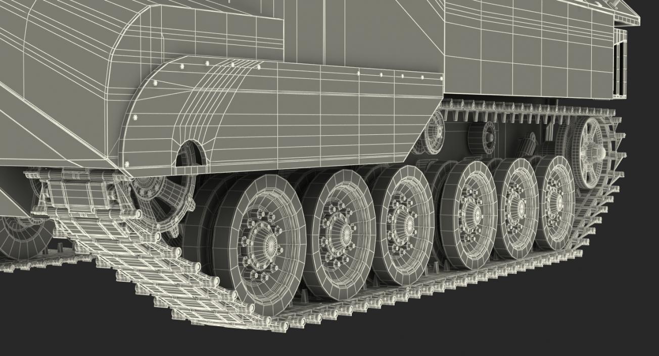 3D model Landing Tracked Vehicle AAV-P7