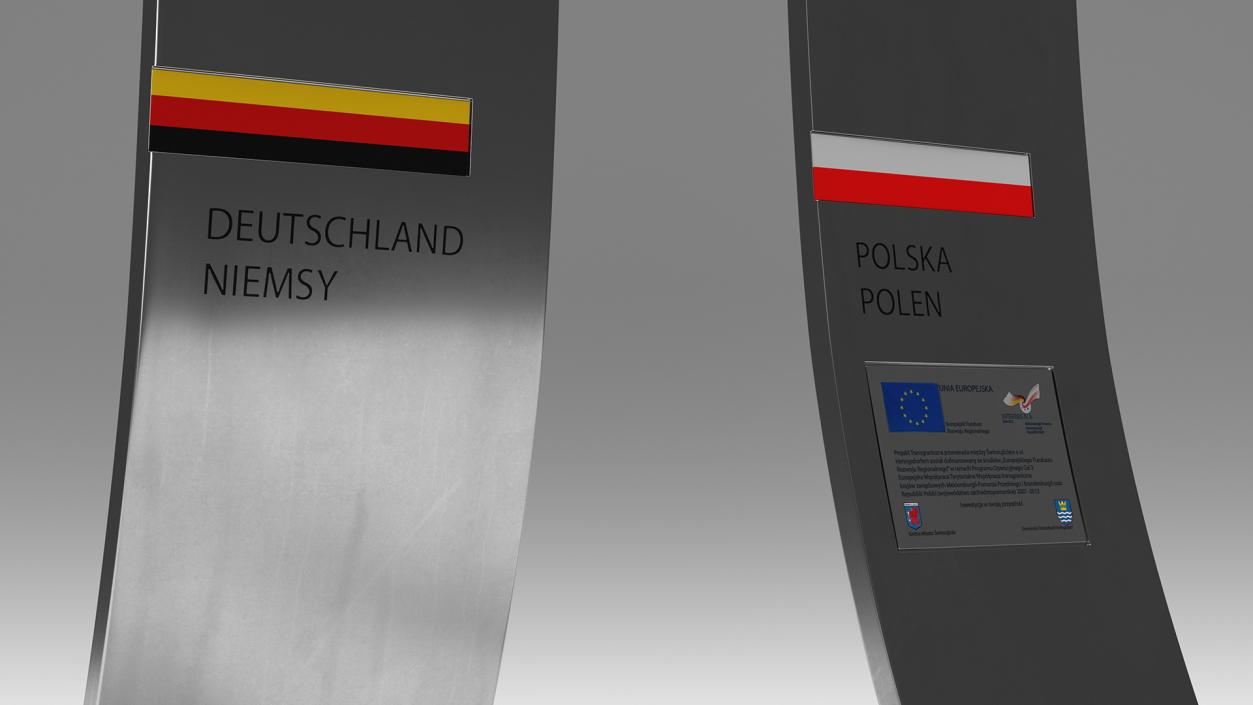 3D Poland Germany Border Gate