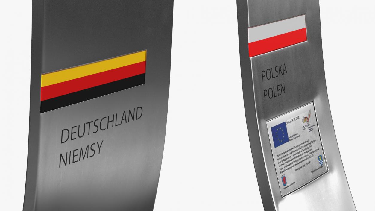 3D Poland Germany Border Gate