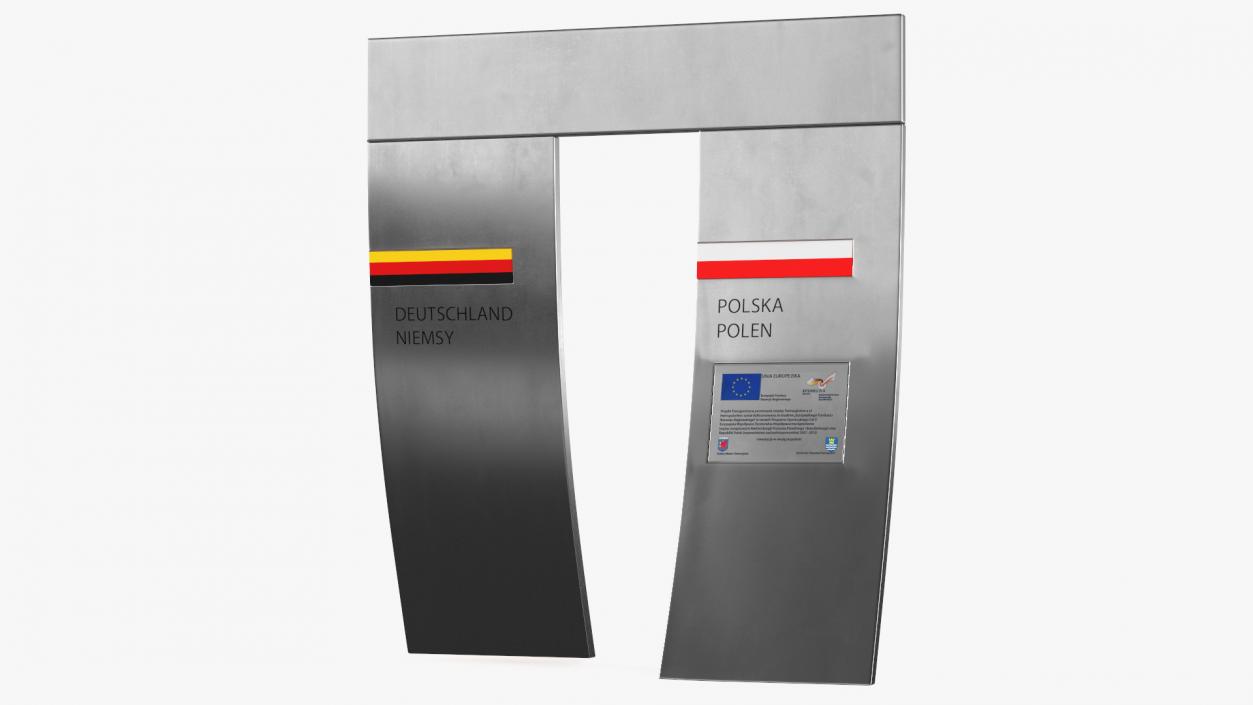 3D Poland Germany Border Gate