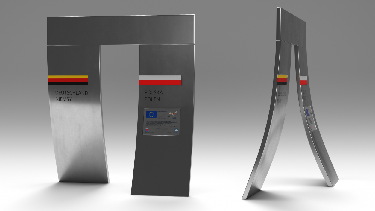 3D Poland Germany Border Gate