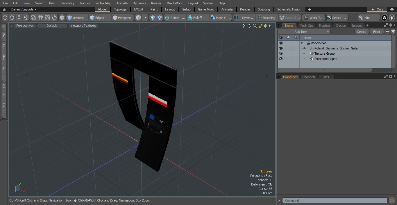 3D Poland Germany Border Gate