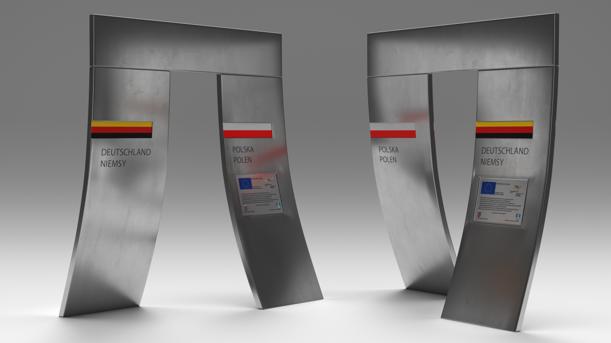 3D Poland Germany Border Gate