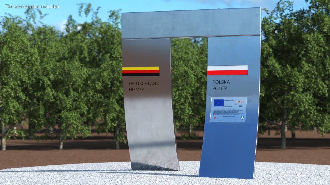 3D Poland Germany Border Gate