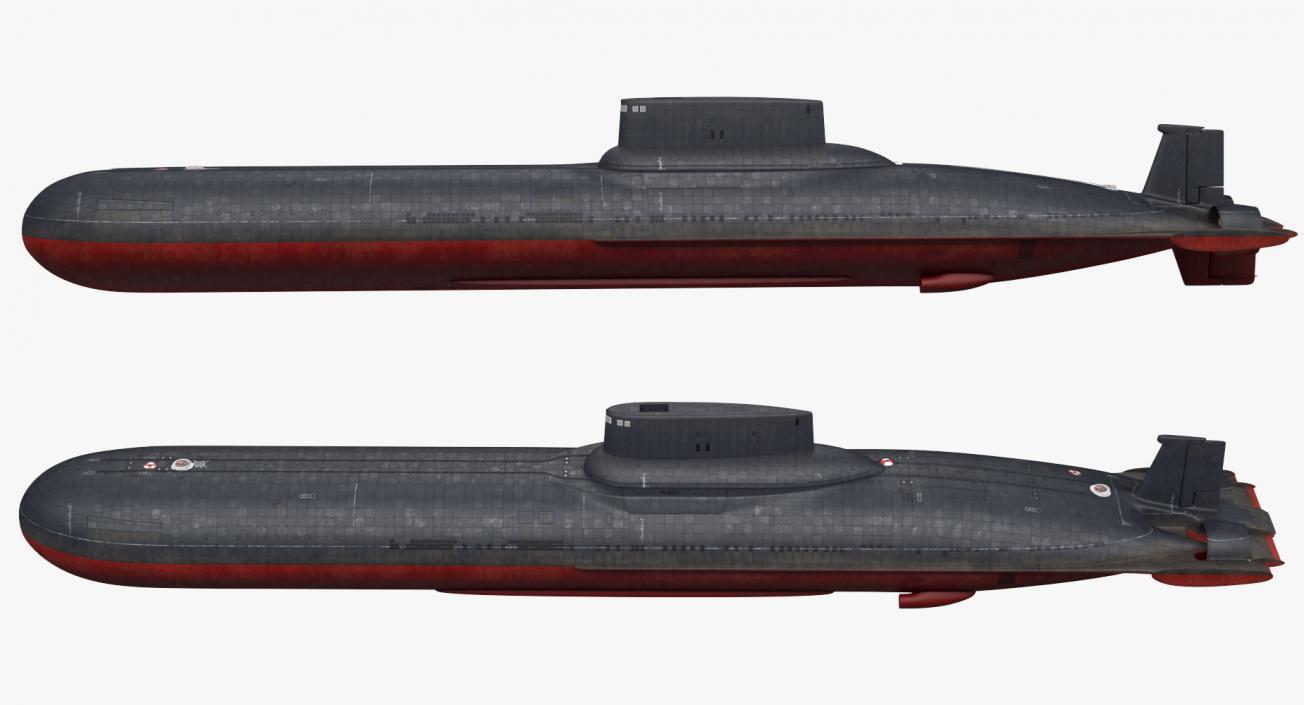 3D model Russian Military Submarines Rigged Collection