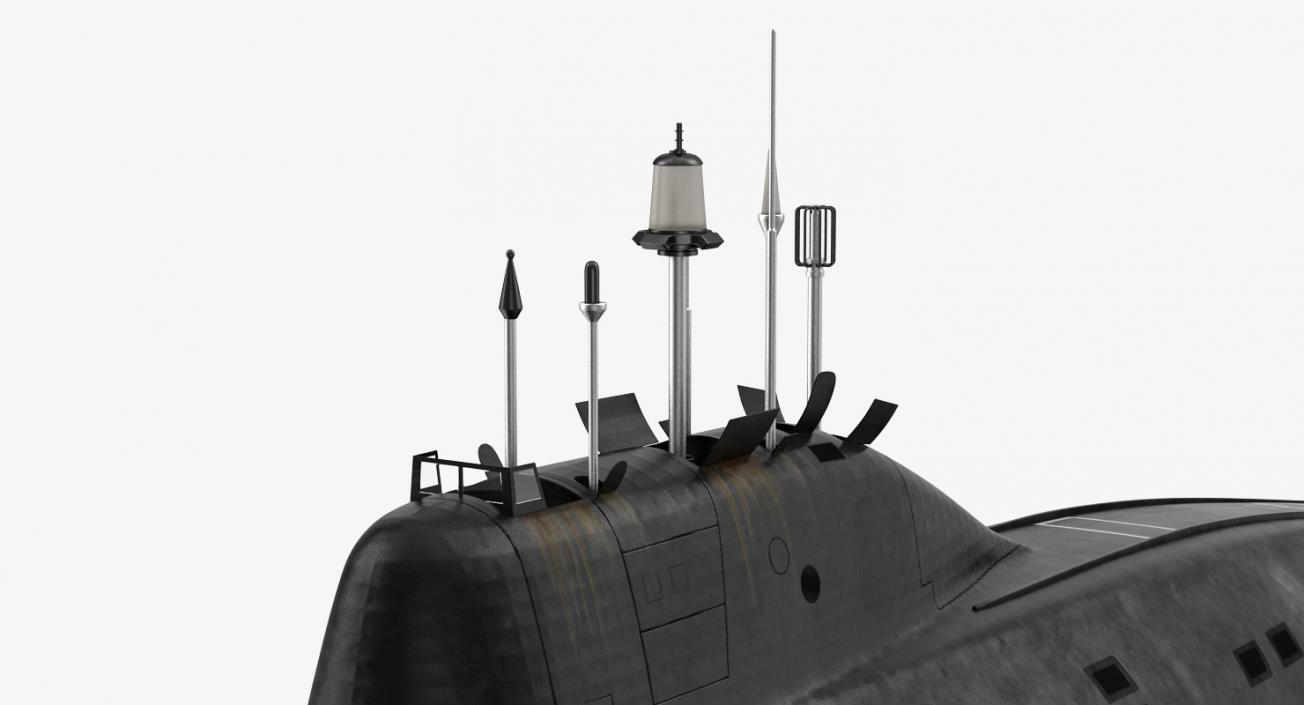 3D model Russian Military Submarines Rigged Collection