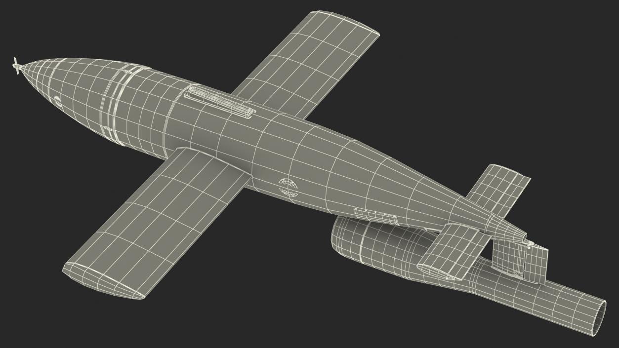 3D German WW2 Vergeltungswaffe 1 Flying Bomb