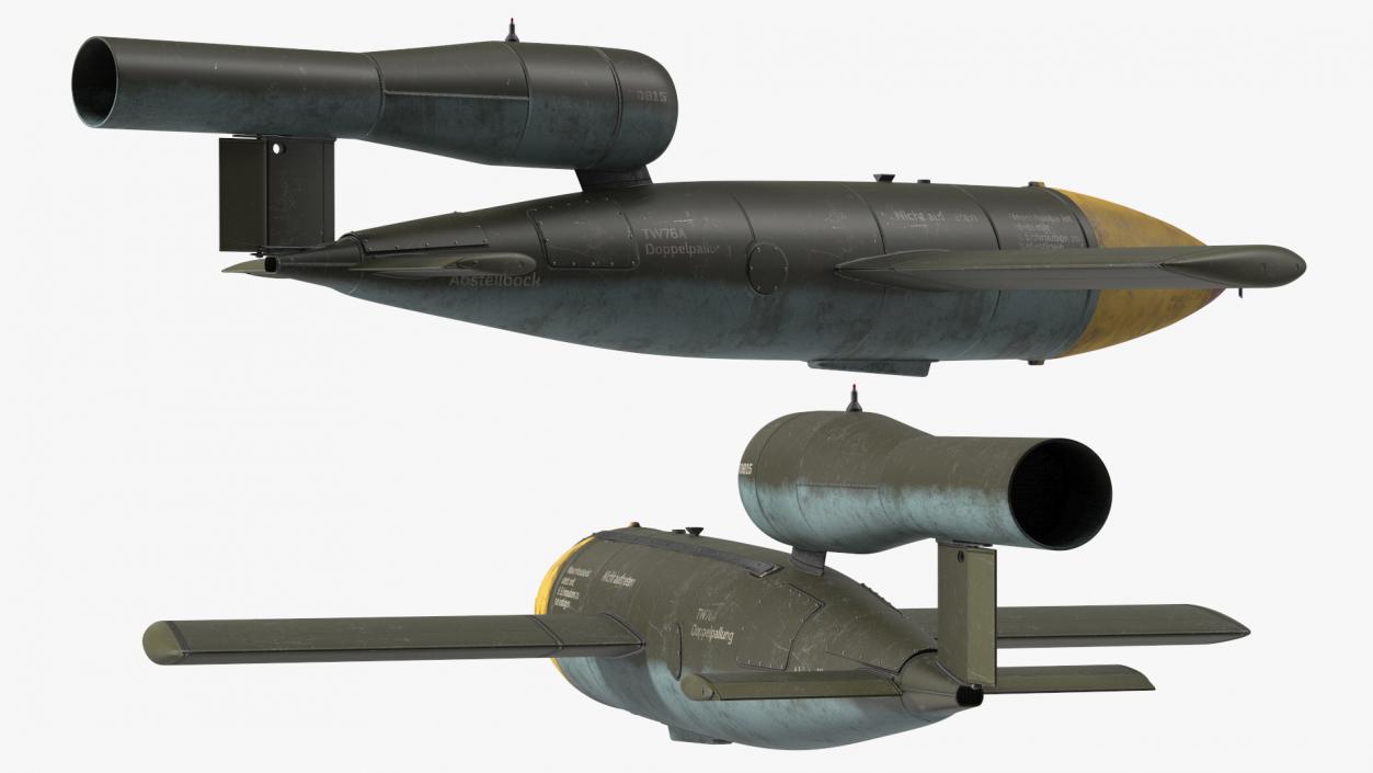 3D German WW2 Vergeltungswaffe 1 Flying Bomb