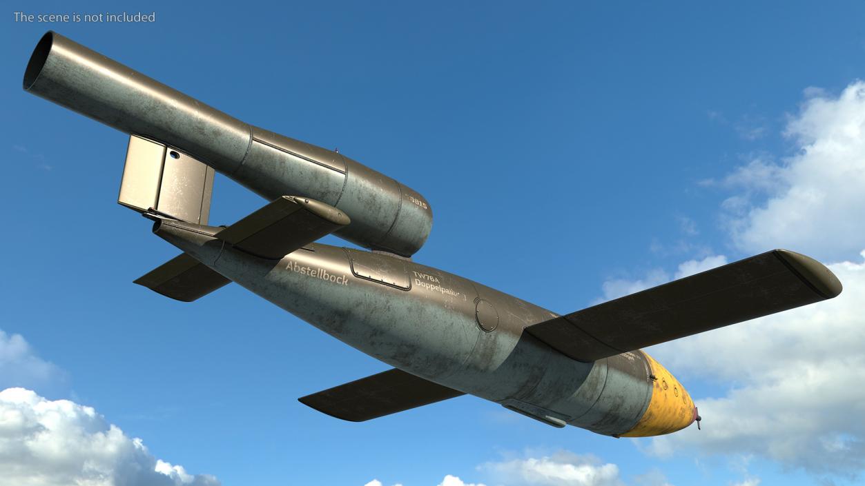 3D German WW2 Vergeltungswaffe 1 Flying Bomb