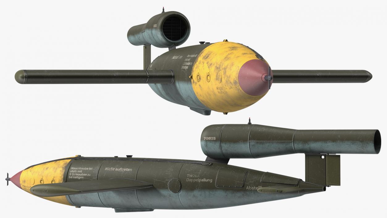 3D German WW2 Vergeltungswaffe 1 Flying Bomb