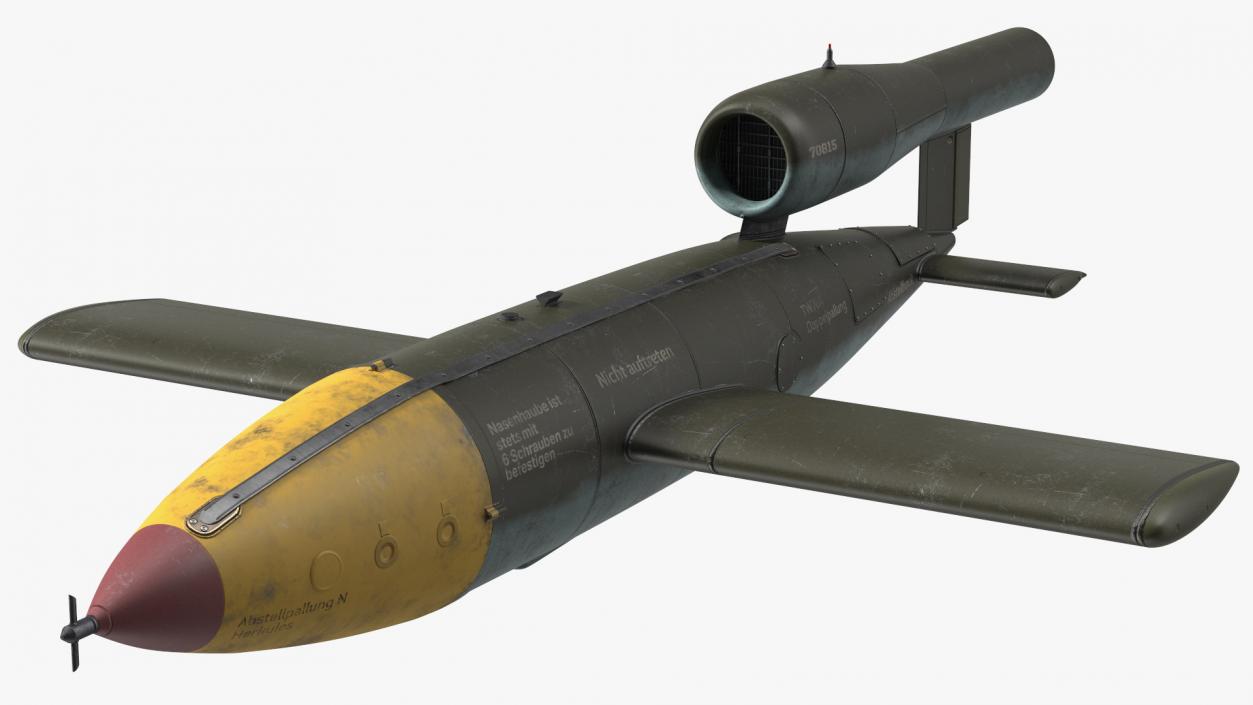 3D German WW2 Vergeltungswaffe 1 Flying Bomb