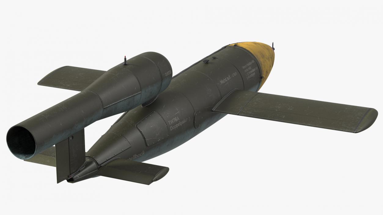 3D German WW2 Vergeltungswaffe 1 Flying Bomb