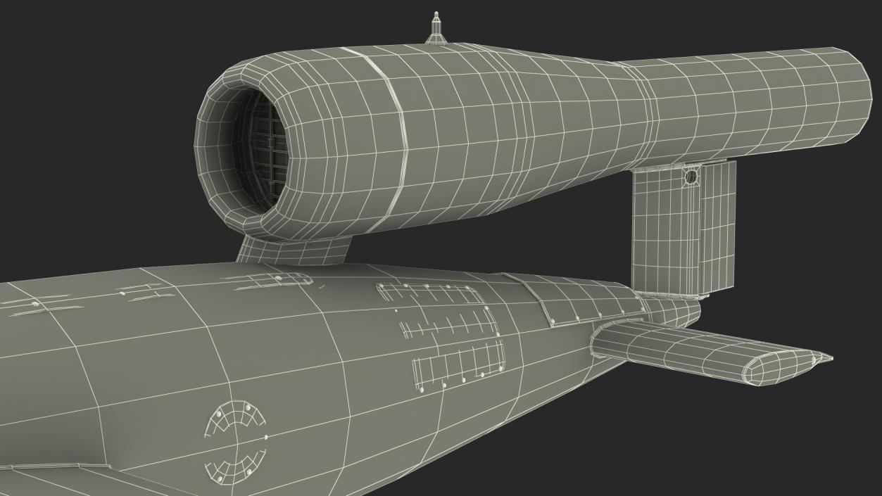 3D German WW2 Vergeltungswaffe 1 Flying Bomb