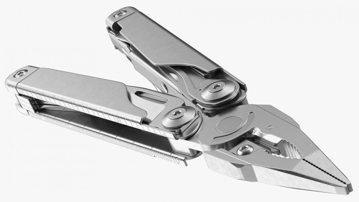 3D Multitool Silver Rigged model