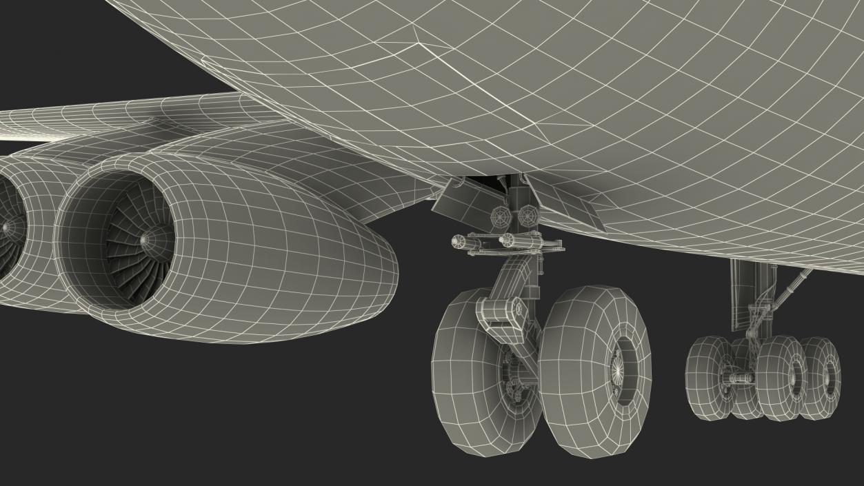 Long Range Plane Simple Interior Rigged 3D model