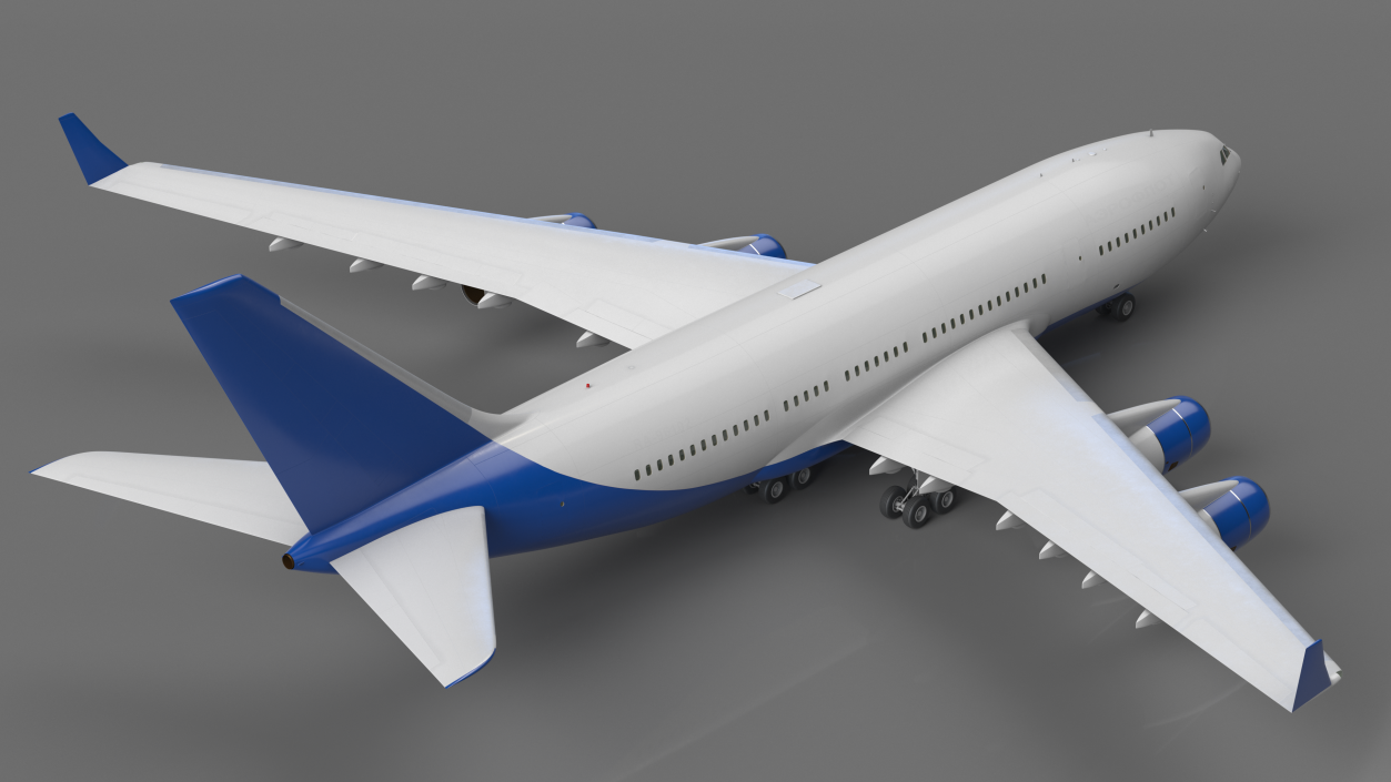 Long Range Plane Simple Interior Rigged 3D model