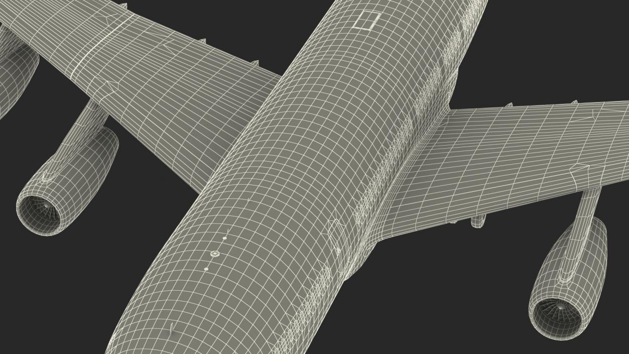 Long Range Plane Simple Interior Rigged 3D model