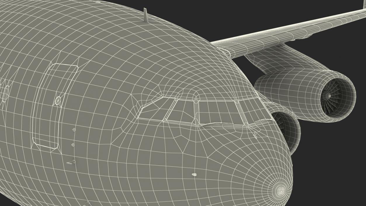 Long Range Plane Simple Interior Rigged 3D model