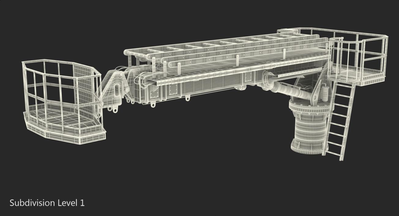 3D Hydraulic Ladder Lift Rigged model