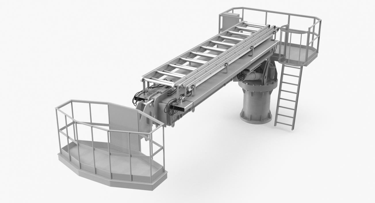 3D Hydraulic Ladder Lift Rigged model