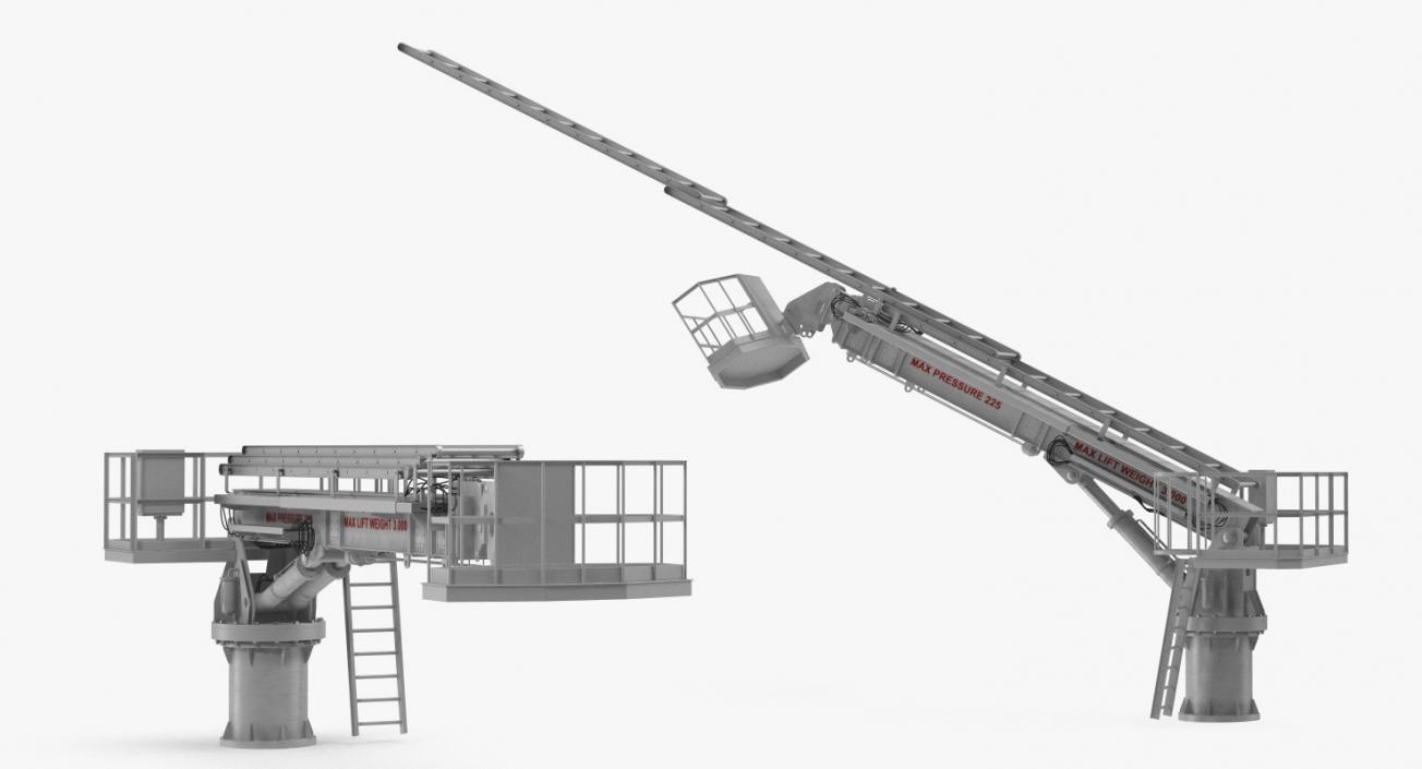 3D Hydraulic Ladder Lift Rigged model