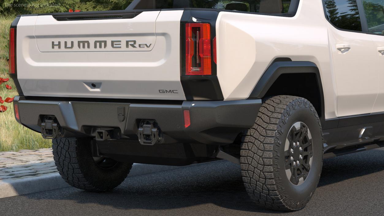 3D GMC Hummer EV Luxury Electric Truck White