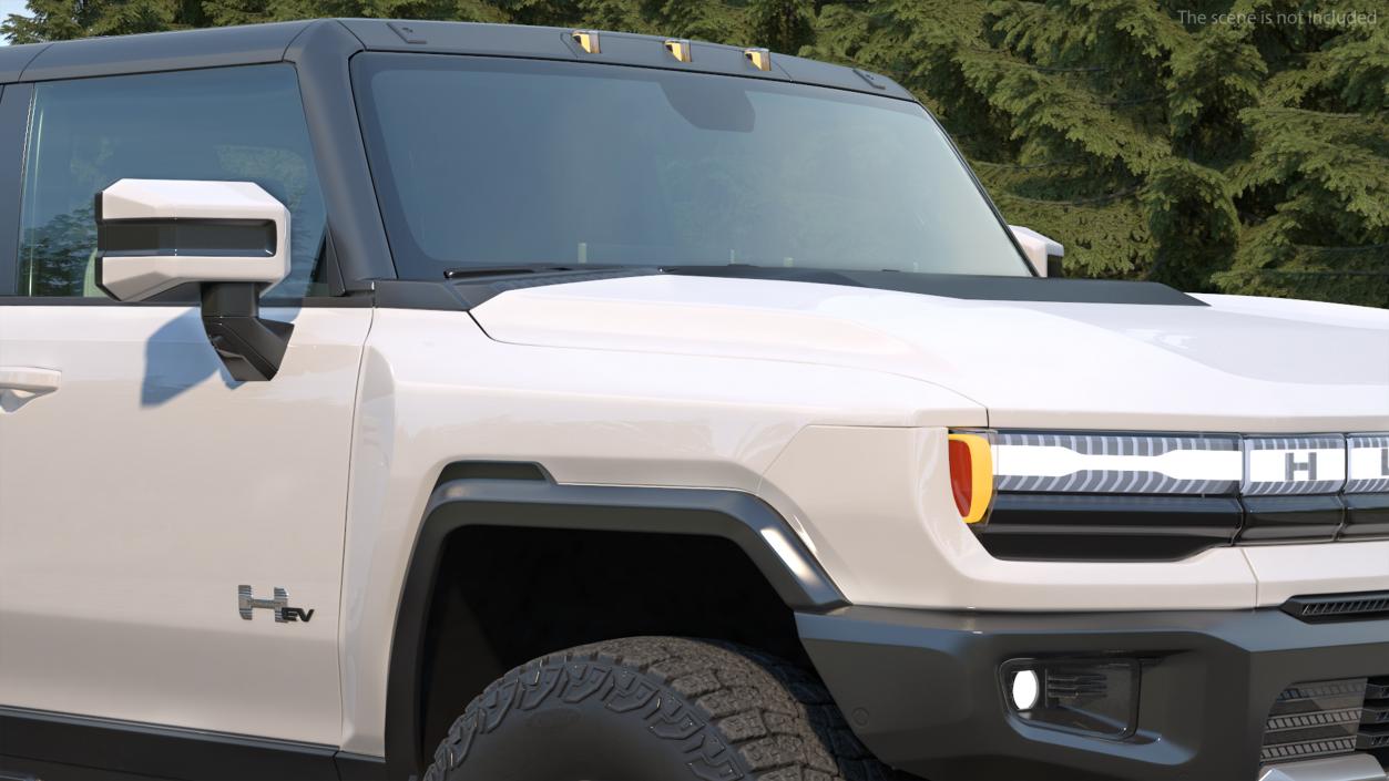 3D GMC Hummer EV Luxury Electric Truck White