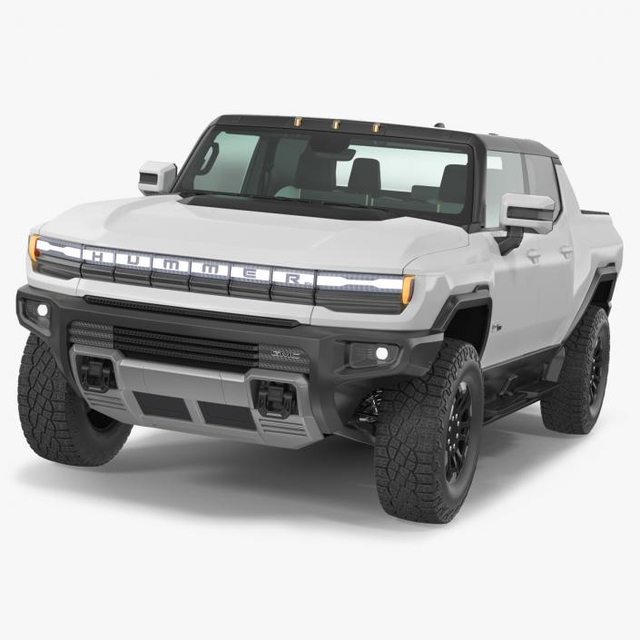 3D GMC Hummer EV Luxury Electric Truck White