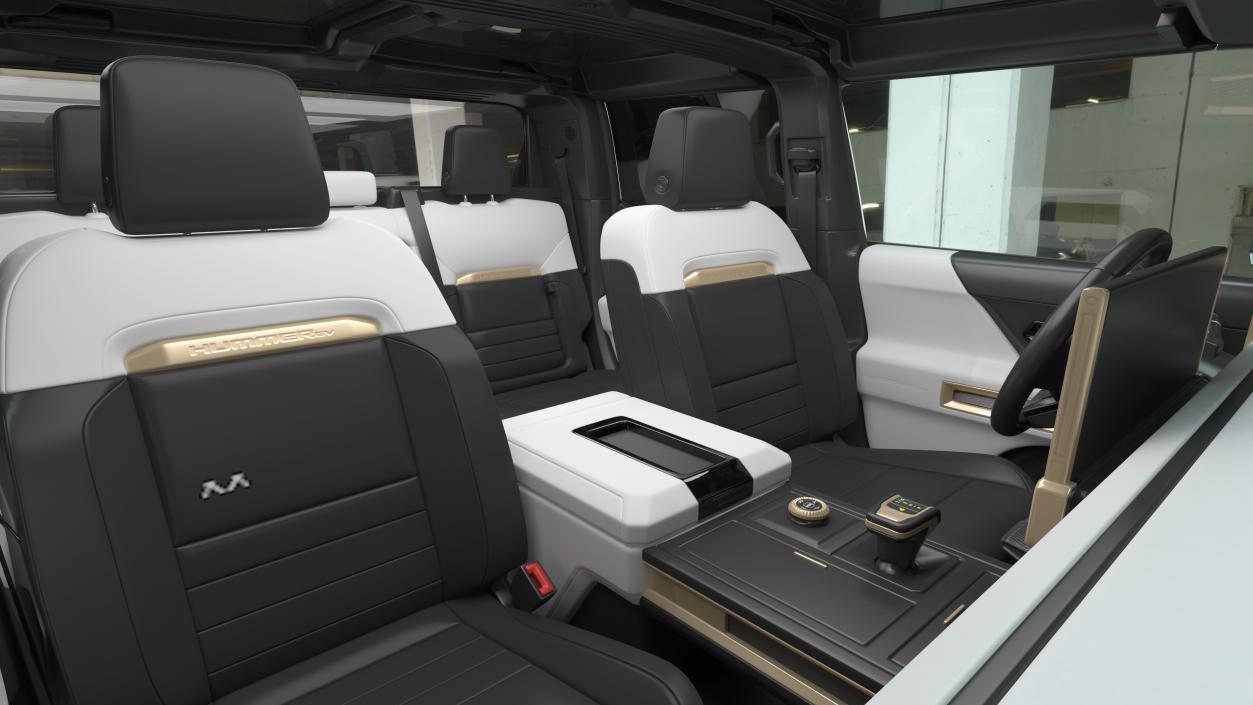 3D GMC Hummer EV Luxury Electric Truck White