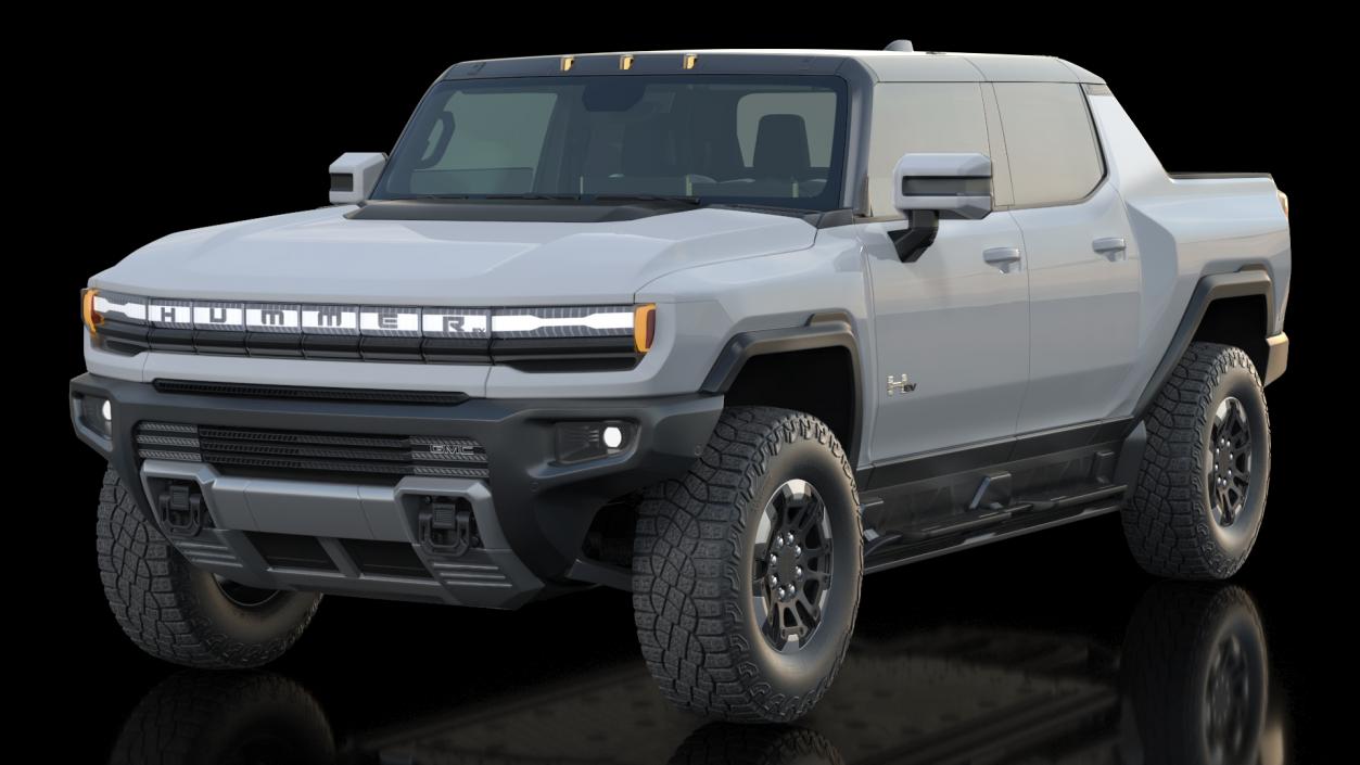 3D GMC Hummer EV Luxury Electric Truck White