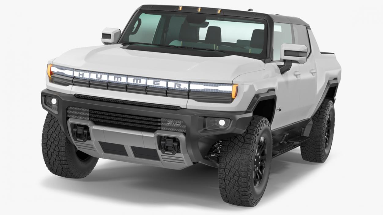 3D GMC Hummer EV Luxury Electric Truck White