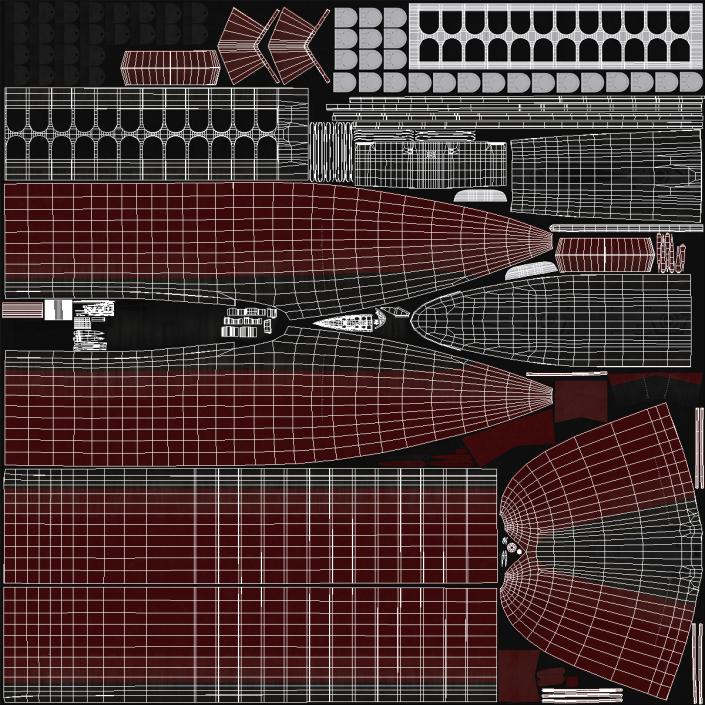 3D US Nuclear Submarine Ohio Class Rigged model