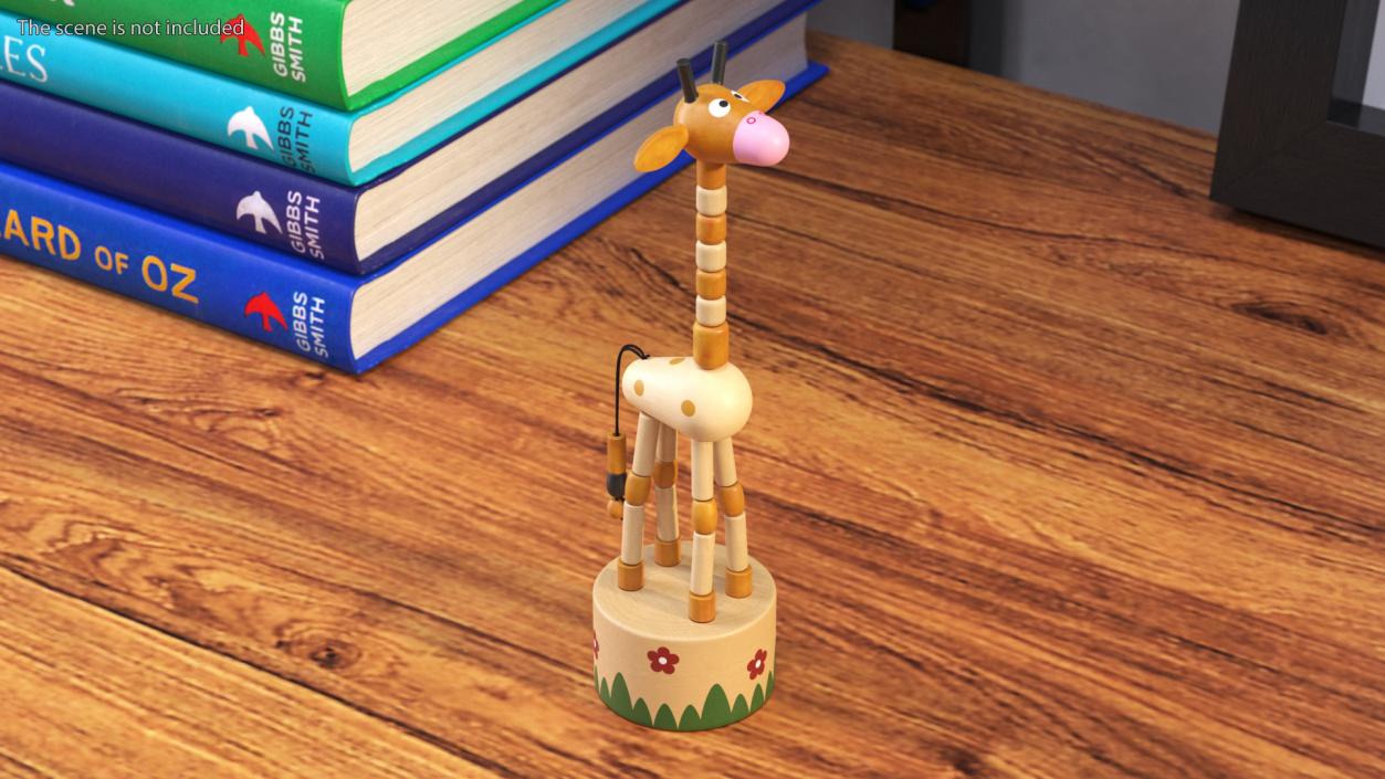 3D Push Puppet Toy Giraffe model